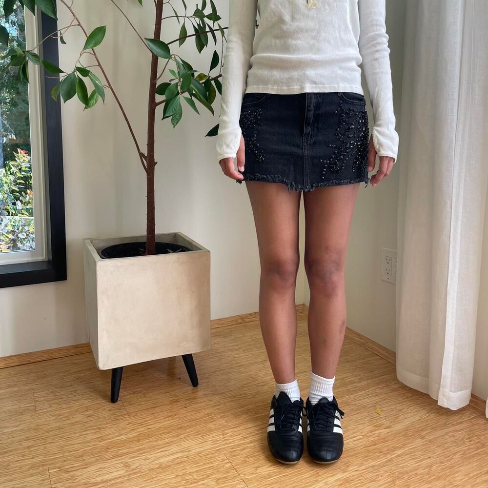 Free-people Women's Black and Silver Skirt
